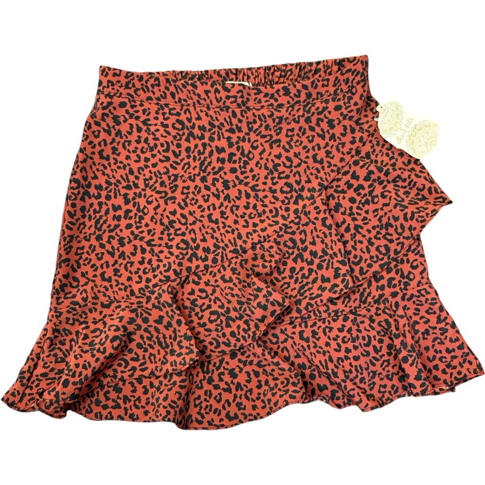 NWT Altar’d State Skirt Cheetah Print Ruffled Tiered Mini